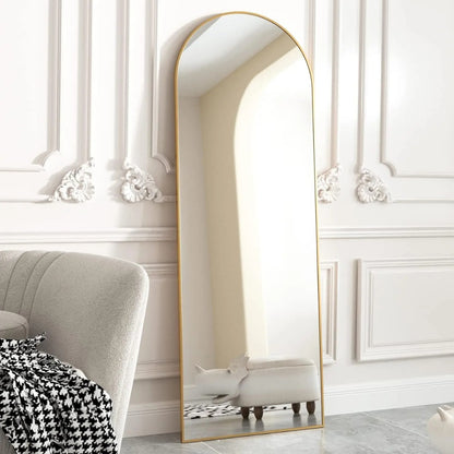 Inttox-🪞✨ Miroir de Sol Pleine Longueur en Arc – Grand Format Esthétique & Élégant 🏡💎