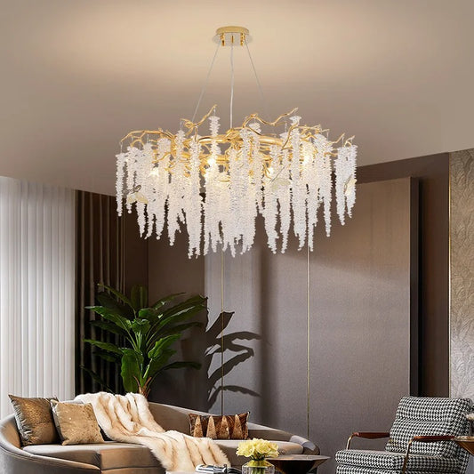 Inttox-✨🌳 Lustre Arbre en Cristal Moderne de Luxe | Décoration Intérieure Haut de Gamme 🏨💎