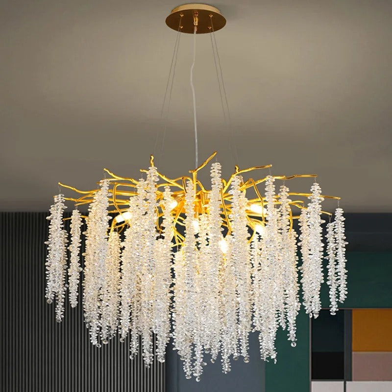 Inttox-✨🌳 Lustre Arbre en Cristal Moderne de Luxe | Décoration Intérieure Haut de Gamme 🏨💎
