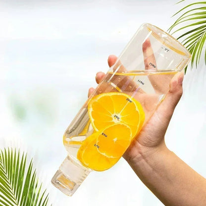 Inttox-💧🎀 Bouteille d’Eau “HydraTime” pour Filles ⏰👧 | Sport • HIIT • Shaker 🎀💧