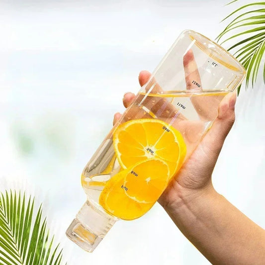 Inttox-💧🎀 Bouteille d’Eau “HydraTime” pour Filles ⏰👧 | Sport • HIIT • Shaker 🎀💧