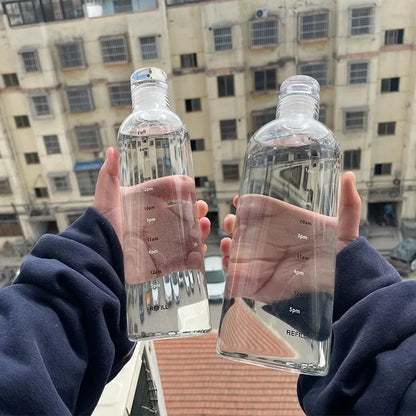Inttox-💧🎀 Bouteille d’Eau “HydraTime” pour Filles ⏰👧 | Sport • HIIT • Shaker 🎀💧