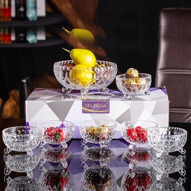 Inttox- Ensemble de Pots en Verre Élégants – 7 Pièces | Pour Bonbons 🎁🍪
