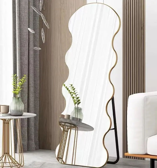 Inttox-🪞✨ Miroir Ondulé Asymétrique – Nouvelle Tendance Déco Longue Taille 🏡🌊