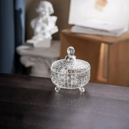 Inttox-✨ Bocaux à Bonbons Cristal – Contenants en Verre Transparent avec Couvercle 🎁🫙