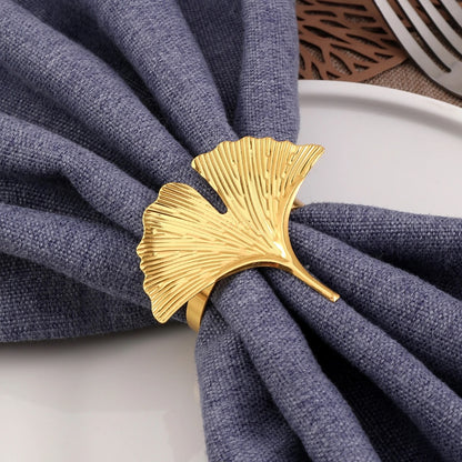 Inttox-🍃✨  Boucle de Serviette en Forme de Feuille  🍽️ 6 piece