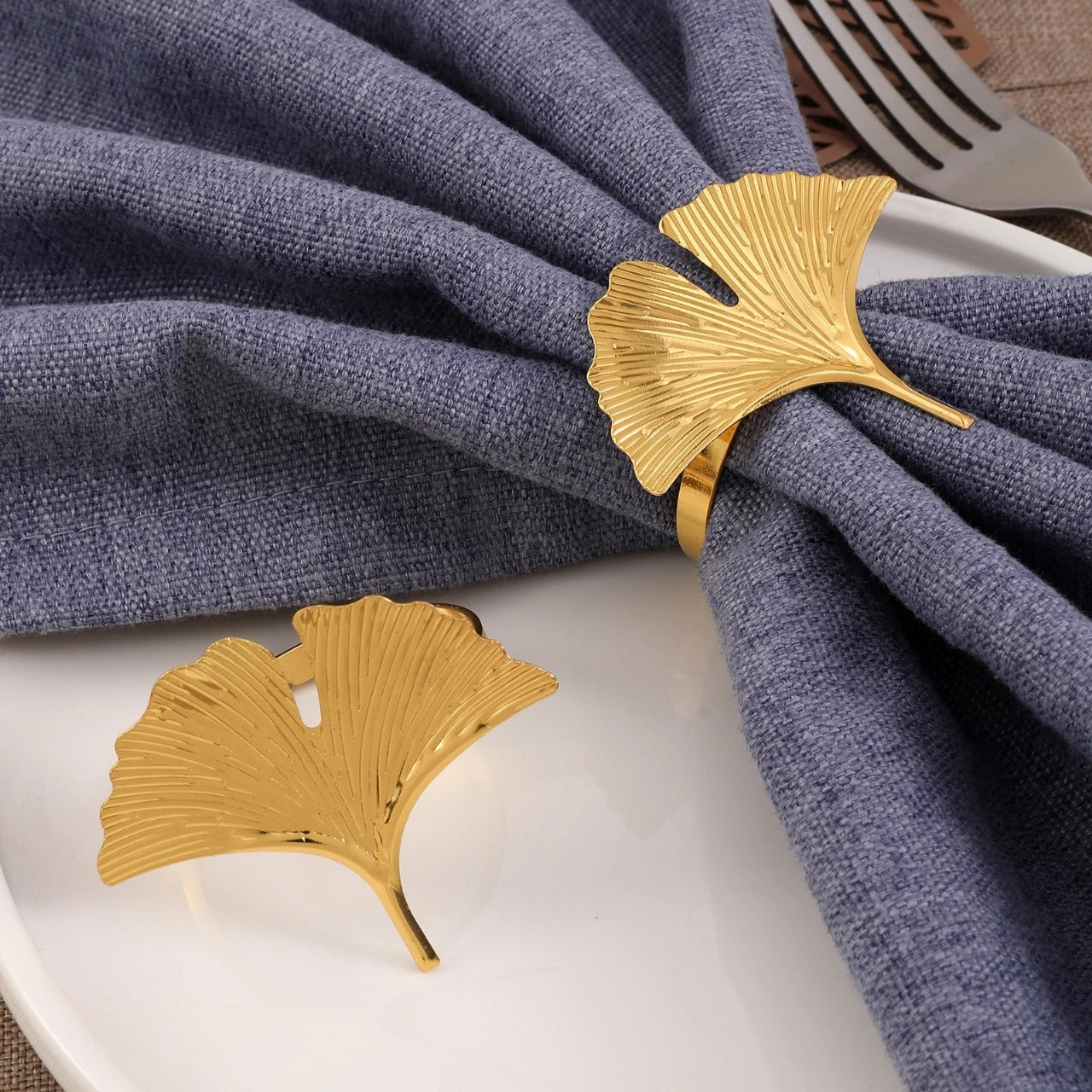 Inttox-🍃✨  Boucle de Serviette en Forme de Feuille  🍽️ 6 piece