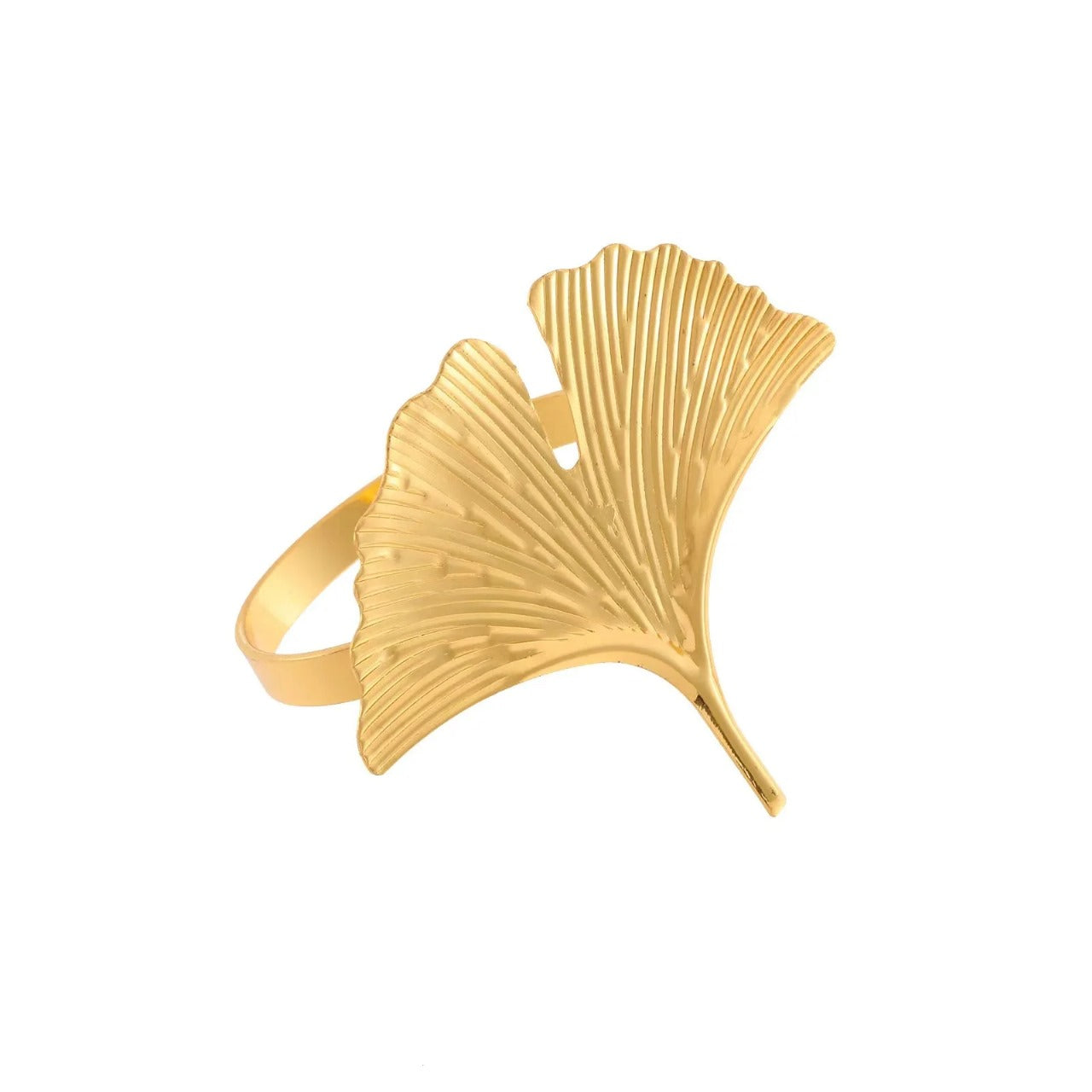 Inttox-🍃✨  Boucle de Serviette en Forme de Feuille  🍽️ 6 piece