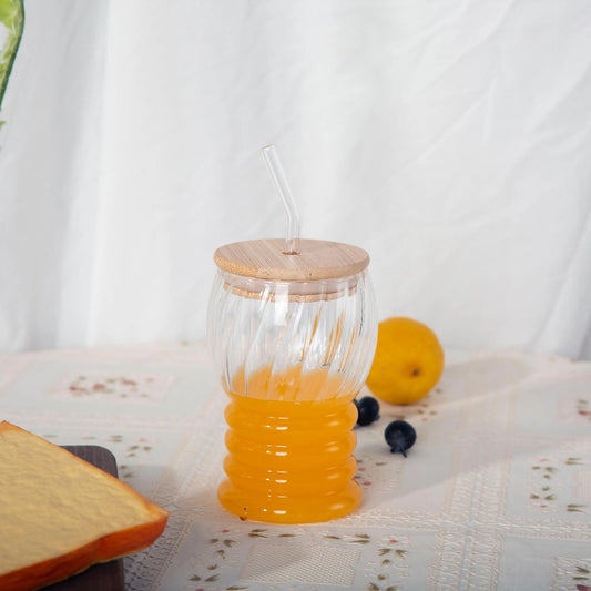 Inttox-🥤 Tasse en Verre Transparent Haute Qualité – 410ml 💎 6 piece