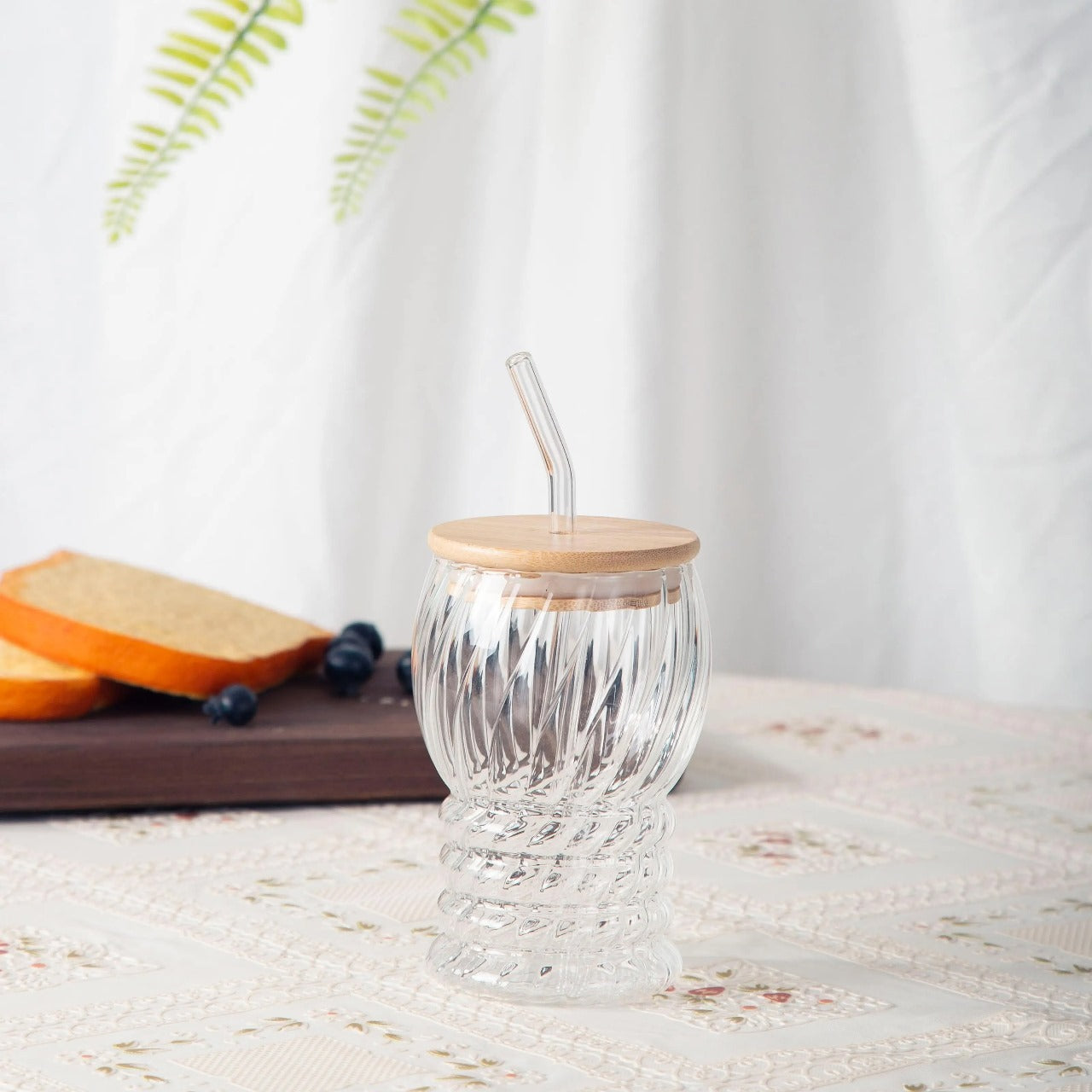 Inttox-🥤 Tasse en Verre Transparent Haute Qualité – 410ml 💎 6 piece
