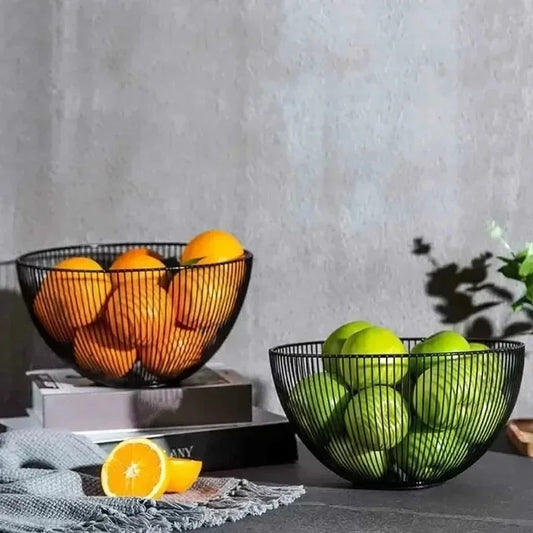 Inttox-🧺 Panier de Rangement Décoratif en Métal Noir 🖤 2 piece