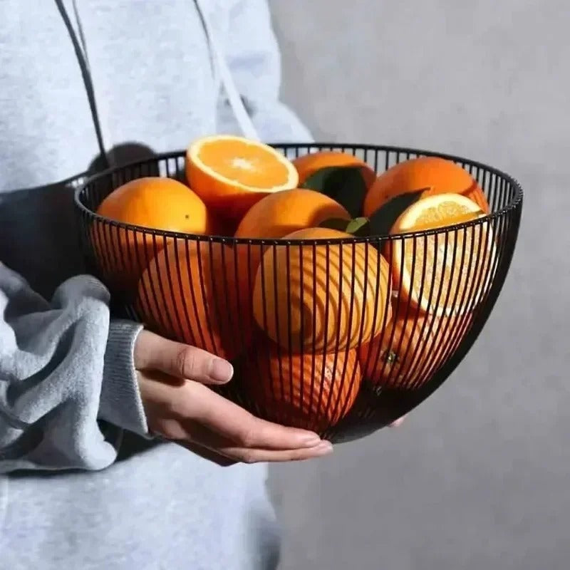 Inttox-🧺 Panier de Rangement Décoratif en Métal Noir 🖤 2 piece