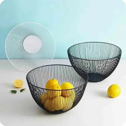 Inttox-🧺 Panier de Rangement Décoratif en Métal Noir 🖤 2 piece