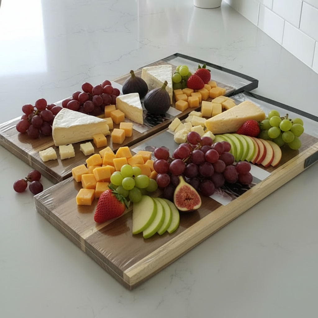 Inttox-Planche à Découper en Bois d’Acacia