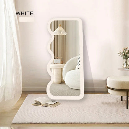 Inttox-🪞🖤 Miroir Vague Moderne avec Cadre en Bois Noir –🏡🎨