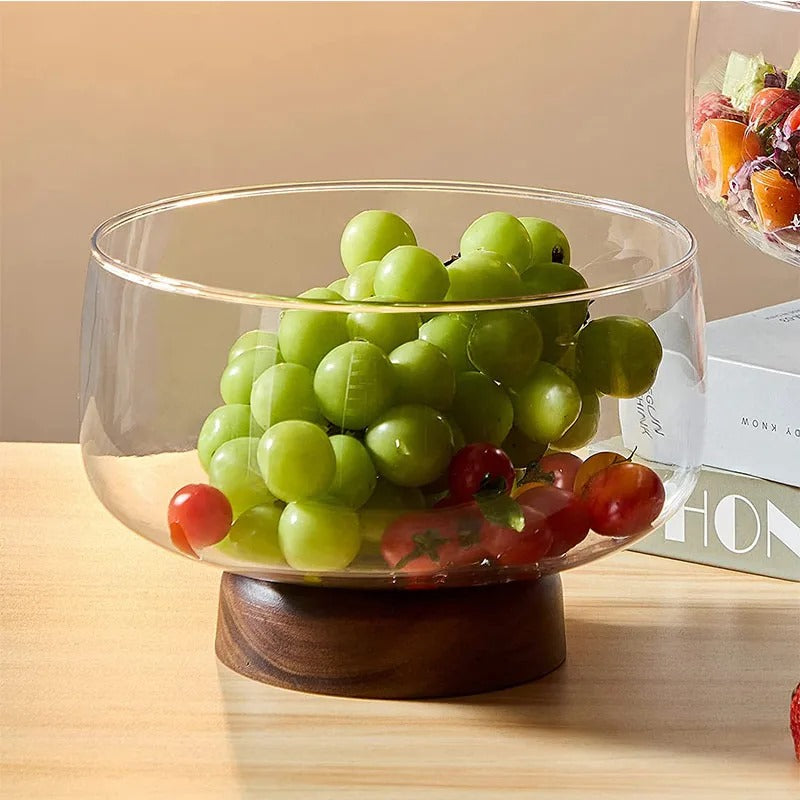 Inttox- Bol de Service Élégant à Pied pour Fruits, Salades & Desserts 🍓🍇