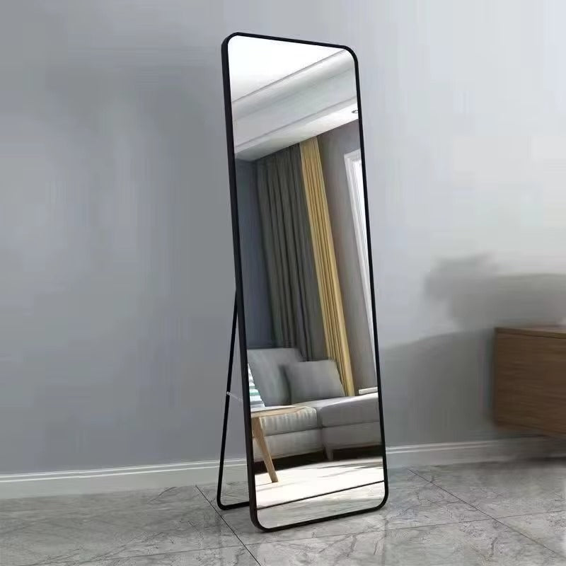 Inttox-💖 Miroir de Sol Plein Pied – Design Coin Arrondi ✨