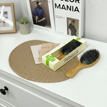 Inttox-Brosse à Cheveux Écologique en Bois