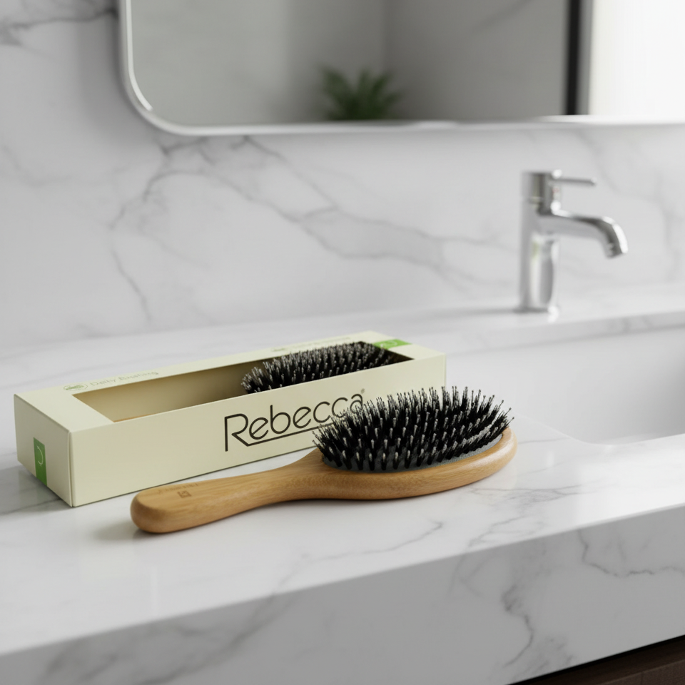 Inttox-Brosse à Cheveux Écologique en Bois