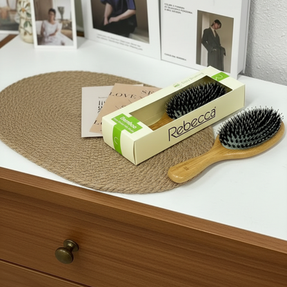 Inttox-Brosse à Cheveux Écologique en Bois