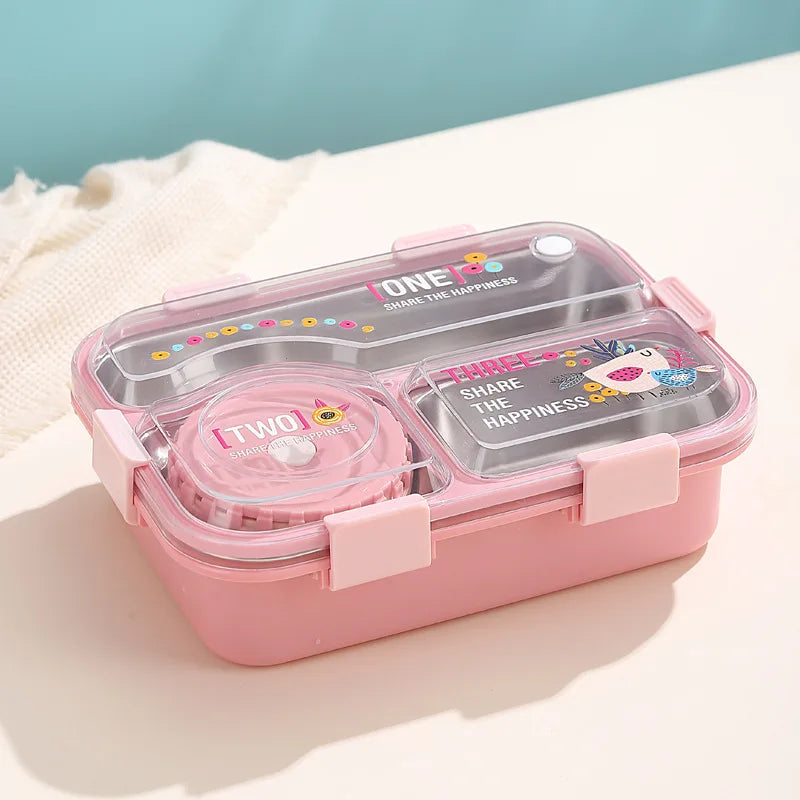 Inttox-🍱 Boîte à Lunch Inttox Kids – 3 Compartiments Étanches et Isolés