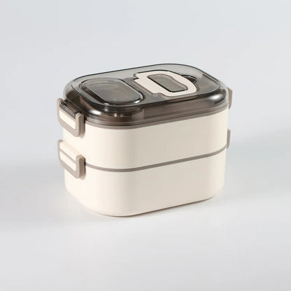 Inttox-🍱✨ Boîte à lunch double couche en acier inoxydable