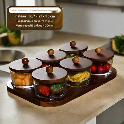 Inttox-🍇 Assiettes de Fruits en Verre – Élégance Décorative pour la Maison 🏠✨