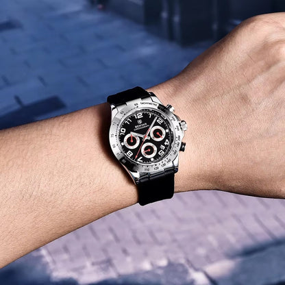 ⌚ BENYAR – Montre de Sport Homme 🏅 | Acier Inoxydable 🔩 | Quartz Chronographe ⏱️ | Étanche 3 ATM 💧 | Marque Supérieure ⭐ | Style Mode 👔