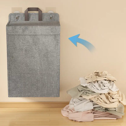 Inttox-🧺 Panier à Linge Suspendu Multifonction – Avec 2 Crochets Muraux Inclus 🪝