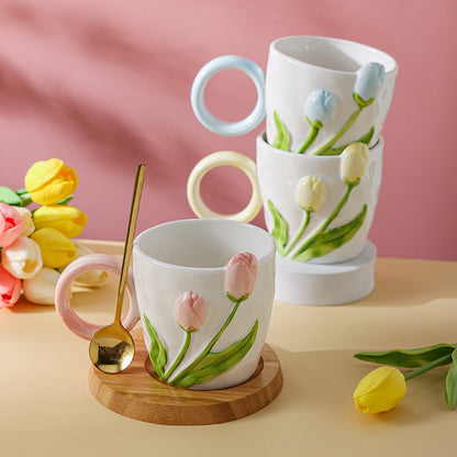 Inttox-🌷 2 Tasses en céramique tulipe Inttox