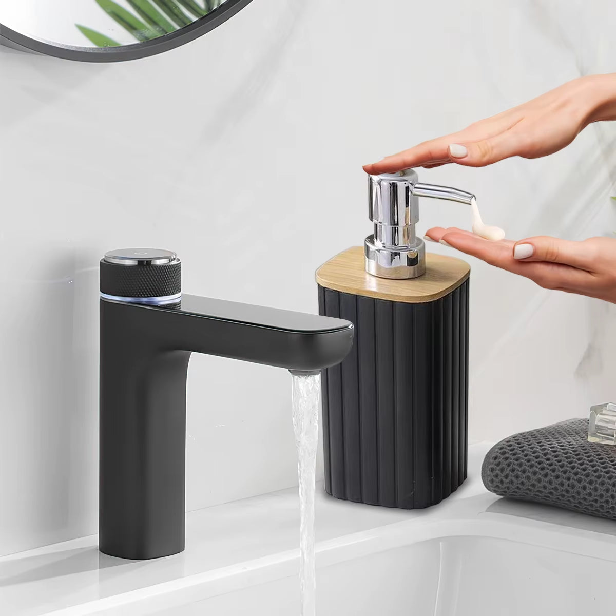 Inttox-🚿 Ensemble d'Accessoires 6 Pièces pour Salle de Bain 🛁