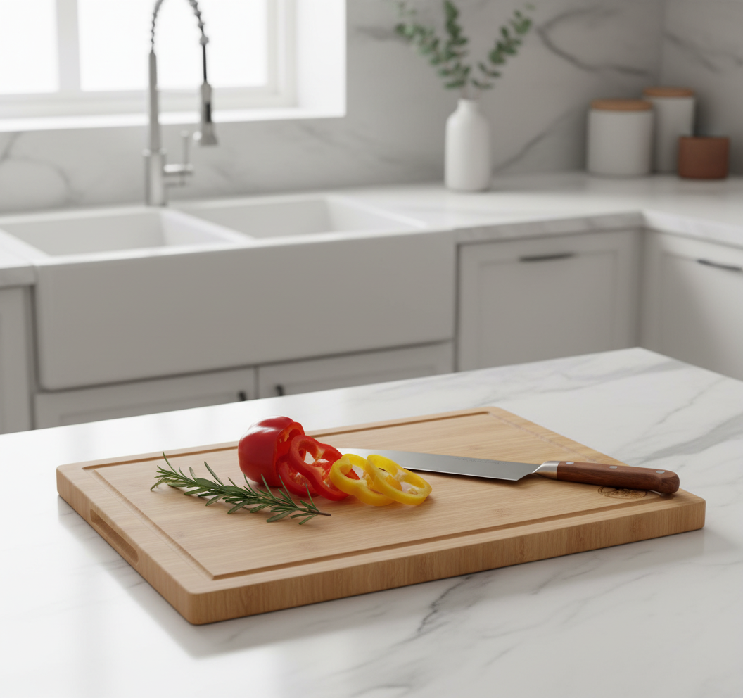 Planche à Découper en Bambou Naturel avec Rigole DEER & OAK