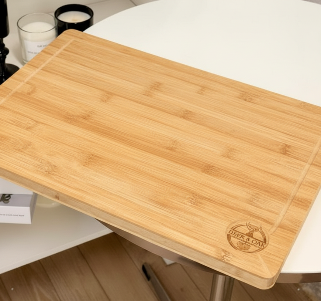 Planche à Découper en Bambou Naturel avec Rigole DEER & OAK