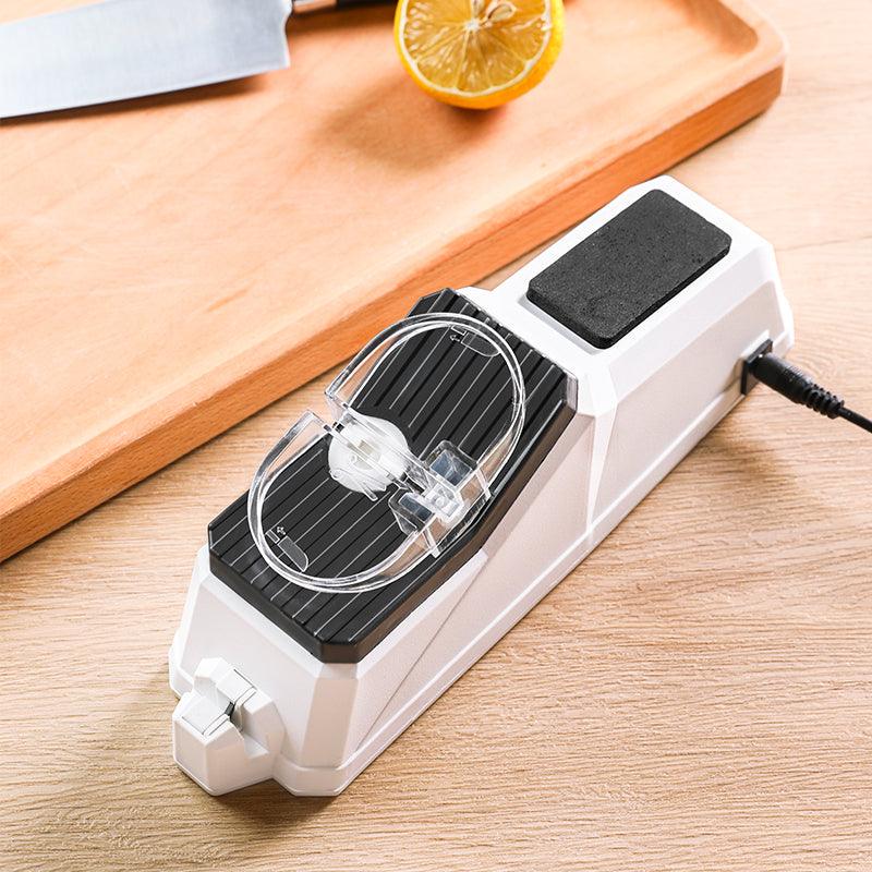 Inttox-Affûteur de Couteaux Électrique USB Réglable pour Couteaux de Cuisine et Ciseaux