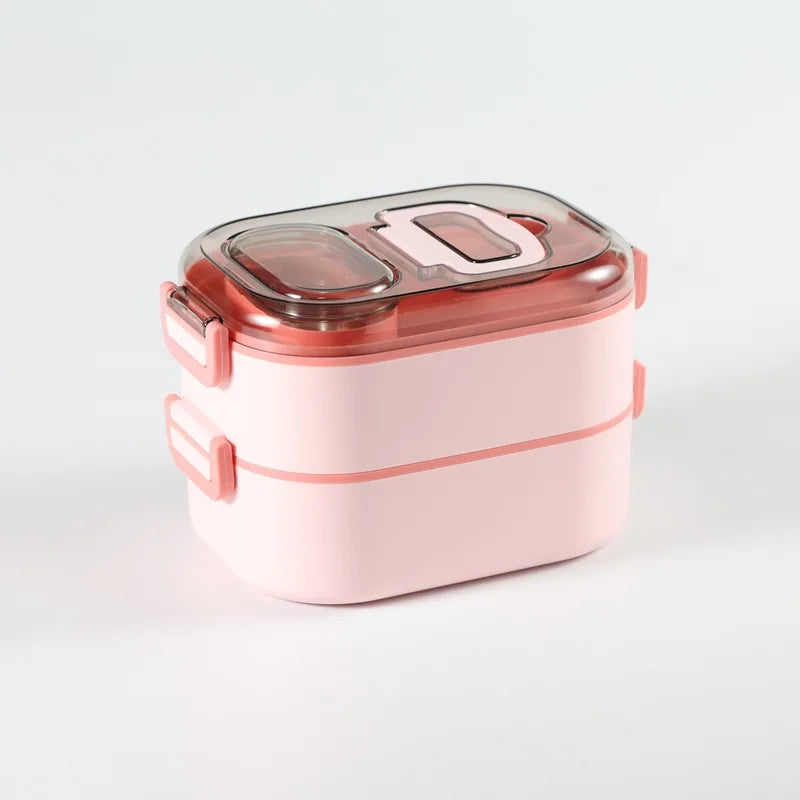 Inttox-🍱✨ Boîte à lunch double couche en acier inoxydable