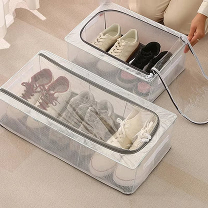 Inttox-Boîte de rangement transparente avec ouvertures double face, idéale pour chaussures et accessoires 👟
