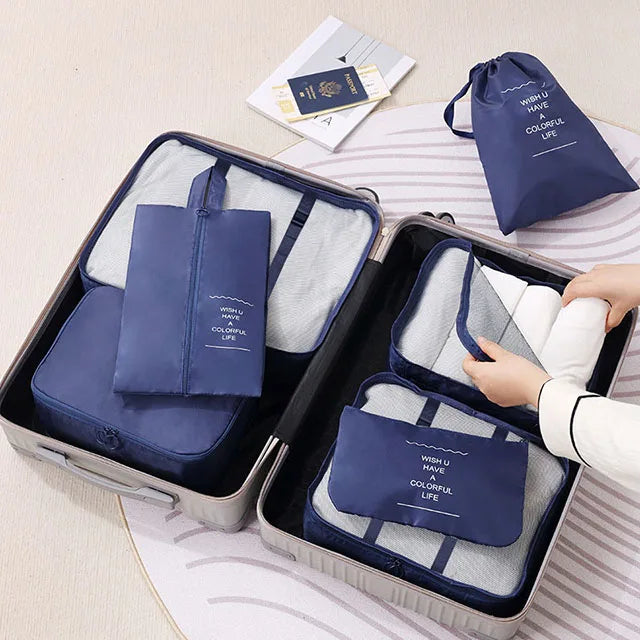 Inttox-🎒🧳 Ensemble de 7 Sacs de Voyage – Organisation Totale pour Vos Bagages ✈️💼