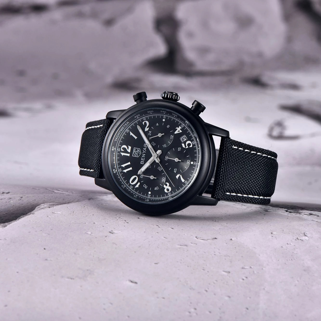 ⌚ Benyar – Montre de Sport à Quartz Automatique pour Homme ⛵ | Acier Inoxydable 💎 | Verre Saphir | Montre de Plongée 3 ATM 💧 | Marque Premium