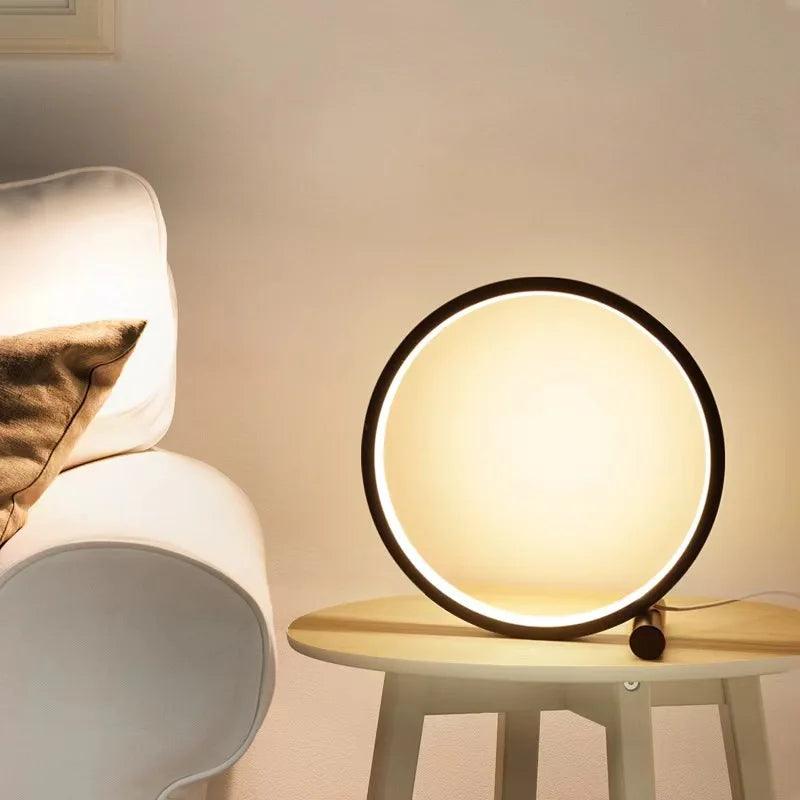 Inttox-Lampe de Table LED Circulaire à Intensité Réglable – Luminaire Décoratif d'Nik