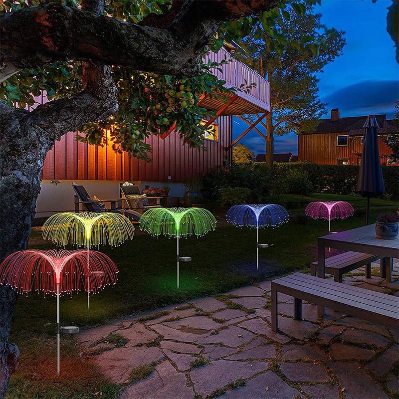 Inttox- Lampes solaires de jardin forme de méduses