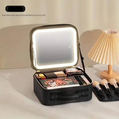 Inttox-💄 Sac de Maquillage avec Miroir Éclairé – Beauté & Praticité à Emporter 👜
