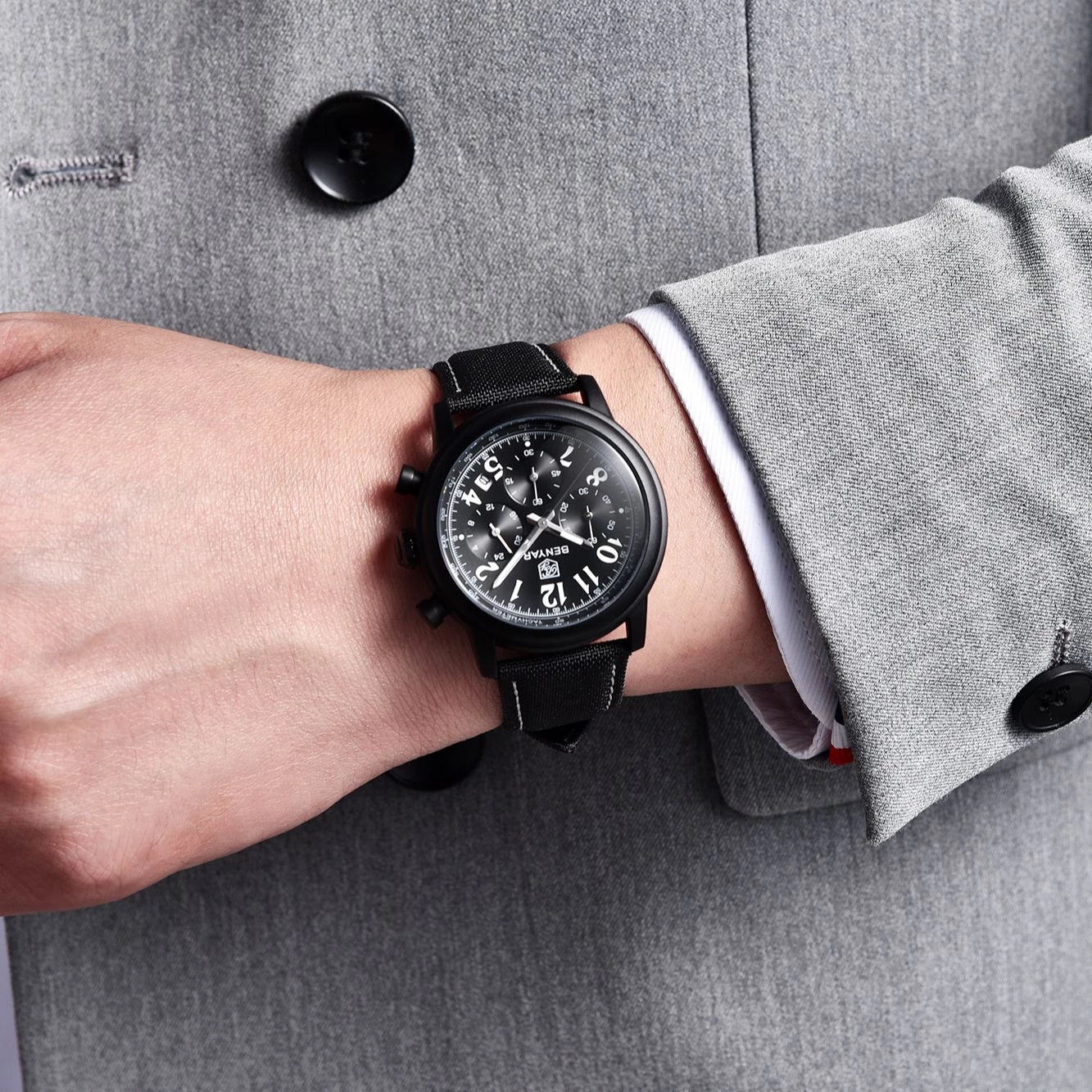 ⌚ Benyar – Montre de Sport à Quartz Automatique pour Homme ⛵ | Acier Inoxydable 💎 | Verre Saphir | Montre de Plongée 3 ATM 💧 | Marque Premium