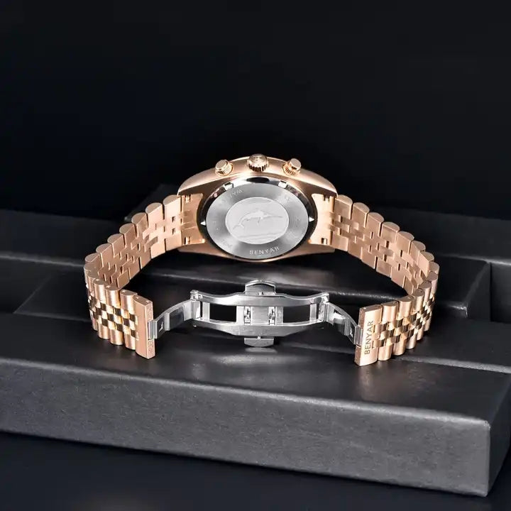 ⌚ BENYAR – Montre Multifonctionnelle Luxe pour Hommes ⌚ | Quartz Six Aiguilles 🕰️ | Acier Inoxydable Durable 🔩 | Mode Lumineux 🌟 | Étanche Poignet 💧