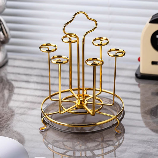 Inttox-🥤 Inttox – Porte-gobelet en verre rotatif avec plateau de rangement ✨