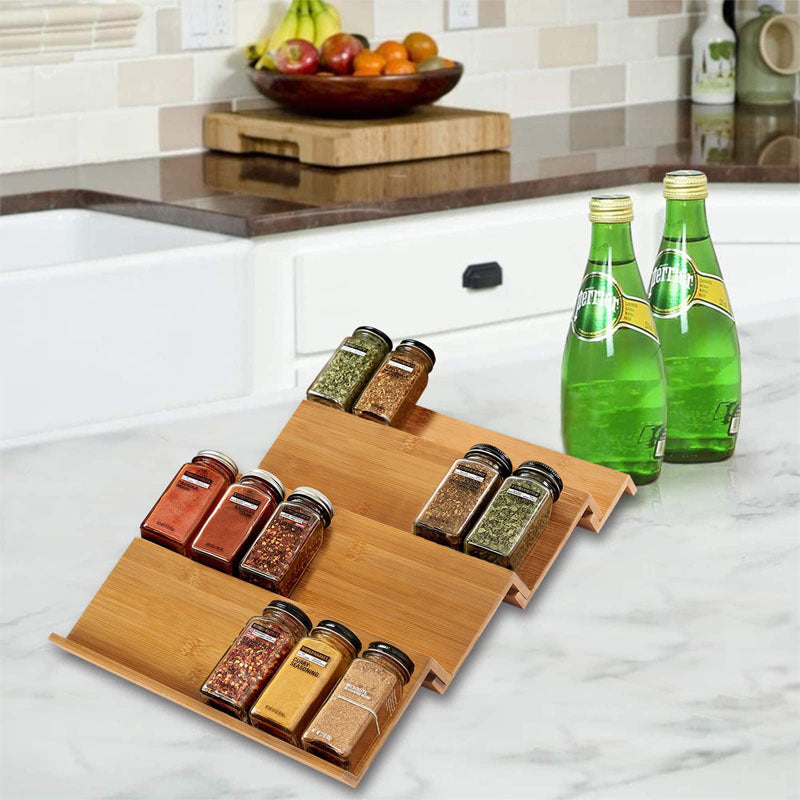 Inttox-🌿✨ Armoire de Cuisine à Épices en Bambou 4 piece