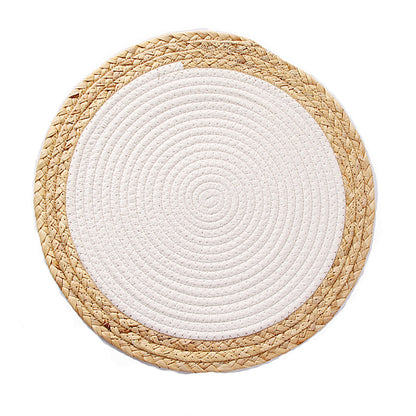 Inttox-🧵 Napperons ronds tressés en corde de coton Inttox – Lot de 6 pièces 🌿✨