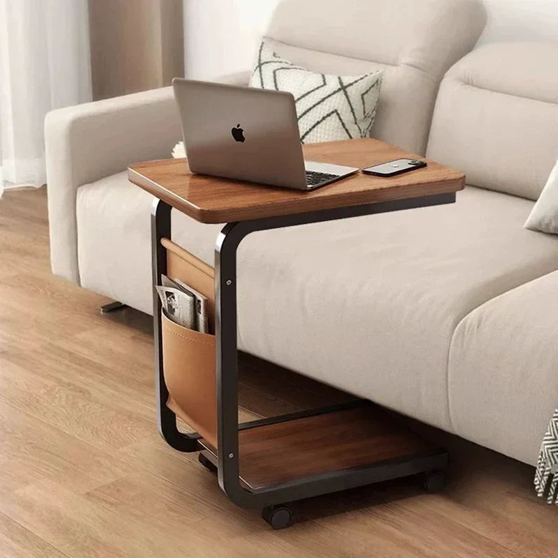 Inttox-🛋️📚 Table d’Appoint en Forme de C – Pratique, Élégante & Gain de Place ☕