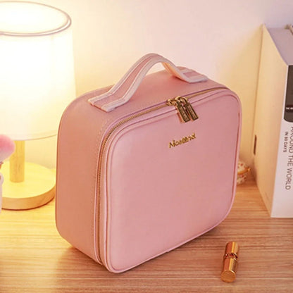 Inttox-💄 Sac de Maquillage avec Miroir Éclairé – Beauté & Praticité à Emporter 👜
