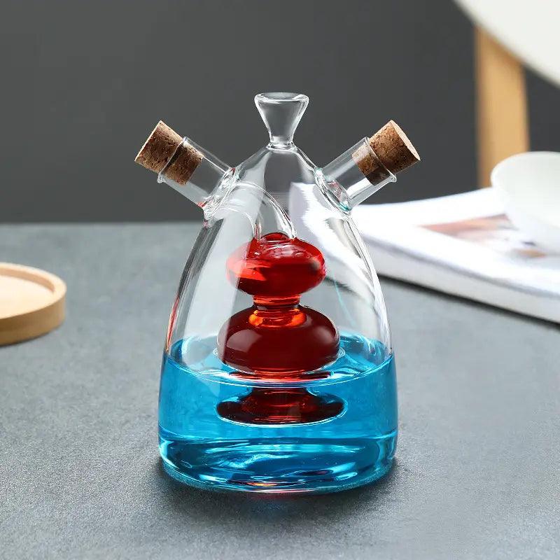 Inttox-Distributeur d'Huile et de Vinaigre 2 en 1, Bouteille à Cruet