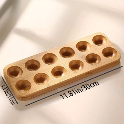 Inttox- Porte-Œufs en Bambou Naturel – Design Rectangulaire Épuré 🍳🌿
